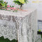 ShinyBeauty Spitzentischdecke rechteckig 152,4 x 304,8 cm Boho Spitze Elegantes Blumenmuster Hochzeitstischdecke rechteckige Wimpern-Tischdecke Spitzen-Tischdecke weiß 60x120-Inch (Weiß)