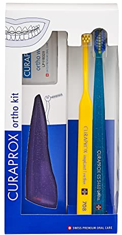 Curaprox Orthodontic Care Set – Komplettes Ortho-kit Mit Zahnbürsten, Interdentalbürsten, Halter Und Ortho-wachs | Für Zahnspangen Und Mundhygiene | in Der Schweiz Hergestellt