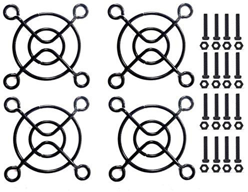 Easycargo 30mm Fan Grill, 30mm Fan Guard Cover for Raspberry Pi, RC Car, 4pcs 30mm Fan Cover with Screws Mounting Kit