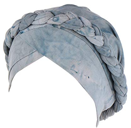 Kopftuch Damen Muslim Turban Headwrap Stretch Beanie Mütze Schal Turban Wrap Cap Sommer Elegan Kopftücher Bandana Indien Hut Kopfbedeckung für Chemo,Haarausfall Krebs,Chemotherapie,Make u Grau