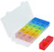 Pill Box Organiser 7 Day Weekly 3 Times a Day Travel Case Medication Dispenser Reminder for Medication, Supplements, Vitamins and Cod Liver Oil