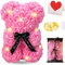 Zodight Orso di Rose, Orsacchiotto Composto da Rosa Artificiali con Luce Led, Creativo Floreale Regalo, San Valentino Comprese Scatole Trasparenti Biglietti di Auguri