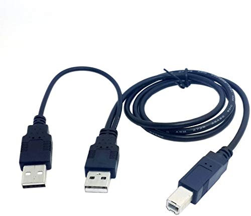 INNOV8 - Cavo a Y doppio USB 2.0 A maschio a maschio B standard per stampante e scanner e disco rigido esterno, 0,8 m