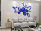 3D Adesivo da Parete Fiori Specchio DIY Adesivi Murali Acrilico Forma di Fiore Riflettente Adesivi Carta da Pareti Arte Decorativo per Camera da Letto Soggiorno Divano(Blu Scuro XS: 40cm * 60cm)