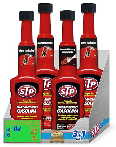 STP Pack Gasolina - Tratamiento motores gasolina + Limpia Inyectores para motores gasolina - Reduce emisiones, tubo de escape, ahorra combustible y mejora el rendimiento