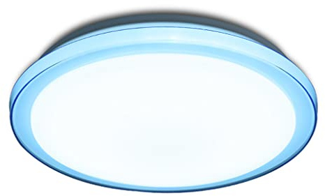 LED Rund Blau Deckenleuchten Modern Acryl küchenlampen Kinder Schlafzimmer Deckenlampe 18W Gang Deckenbeleuchtung Badlampe Weißes Licht 6000K Flur Balkon Wohnzimmer eingang Ø26cm