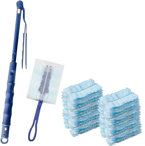 Disposable Dusters,Fluffy Dusters,Extendable Feather Duster With 2 Handles+20 Duster Refills For Ceiling Fan/Car/Furniture