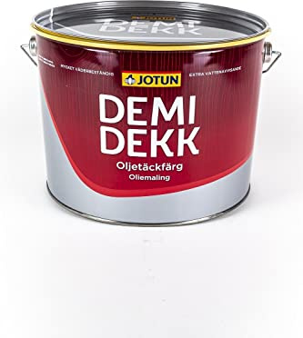 Jotun DEMIDEKK Oljetäckfärg HVIT, weiß - Holzfarbe f. außen - 9,0 l