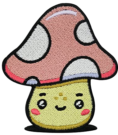 Finally Home Kawaii Pilz Patch zum Aufbügeln | Mario Patches, Cartoon Bügelbild, Pilze Aufbügler, Mushroom Aufnäher