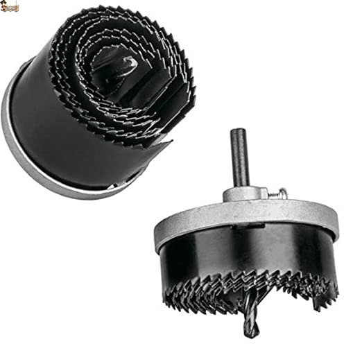 BricoLoco.com Sierra corona multisierra múltiple. Corte circular madera, yeso, escayola, pladur, metal no férreo, PVC. Con broca guía para taladro. 7 diámetros. (1, 50mm. profundidad)