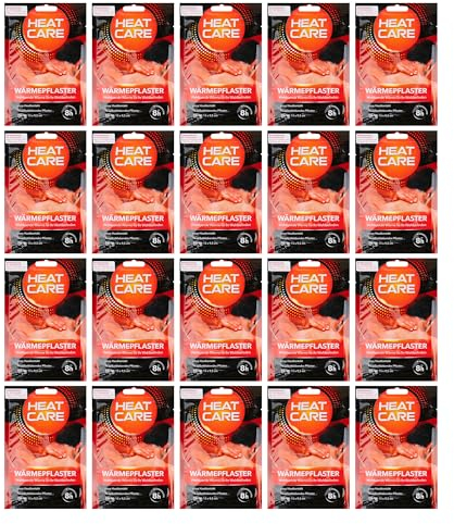 ARLI Set: 20x Wärmepflaster 13 x 9,5 cm Rücken, Nacken und Schulter – Selbstklebendes Wärme Pflaster für bis zu 8 Stunden - 20 Stück Set