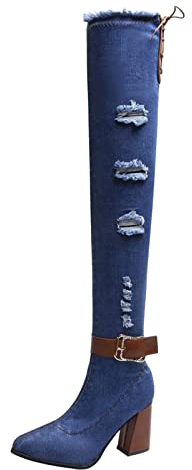 stivali gomma donna 37 stivali equitazione bambina 32 stivali moto donna tacco stivali donna estivi cowboy western scarpe da ciabatte donna eleganti sandali donna con tacco eleganti Azzurro #1 37