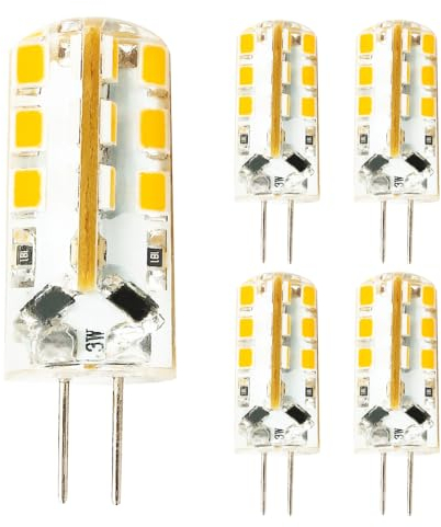 Chao Zan 3W G4 LED Leuchtmittel,300 Lumen Glühbirne Ersatz für 30W Halogen Lampen, Nicht Dimmbar Birnen (Warmweißes Licht, 5 Stück)
