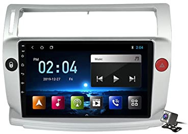 HTXPSM Android 11 Doble DIN en el Tablero Reproductor Multimedia Receptor de Video para Citro-en C4 C-Triomphe C-Quatre 2004-2014 Receptor Multimedia de Pantalla de 9 Pulgadas con Carplay Android Aut