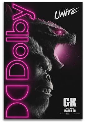 Zamgg Godzilla X Kong Poster, Wandkunst, Dekor, Leinwandposter und Drucke für Zimmer, ästhetisch, 30 x 45 cm, ungerahmt