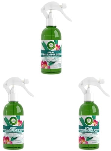 Air Wick Spray Neutralisateur D'Odeurs Aux Huiles Essentielles Eucalyptus et Freesia - Blanc, 237 ml (Lot de 3)