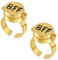 WBZOWRB 2 Stück freundschaftsringe Beste Freunde für Immer Ringe,Einstellbar Offene Kappe Ring,Süßes BFF Ring,Offene Kappe Ringe,Gold Ringe,Schmuckgeschenke für Frauen Mädchen,bff geschenke
