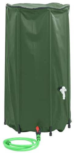 vidaXL Réservoir d'eau avec Robinet Pliable, Conteneur d'eau avec Tuyau d'Arrosage, Bidon d'eau pour Camping Randonnée Pêche, 100 L PVC