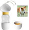 350ML Bouteille d'eau pour Chien avec 200ML Récipient Alimentaire,Gourde Voyage pour Chien,Distributeur d'eau Extérieure Multifonctionnel pour Chien et Chat,Bouteille d'eau de Voyage pour Chien,Blanc