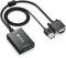 eSynic VGA zu HDMI Adapter 1080P VGA zu HDMI Kabel Konverter ABS-Schale VGA Stecker zu HDMI Buchse Unterstützung USB-Strom&Audio Ausgang mit Mirror & Extend Modi für Laptop zu Monitor usw