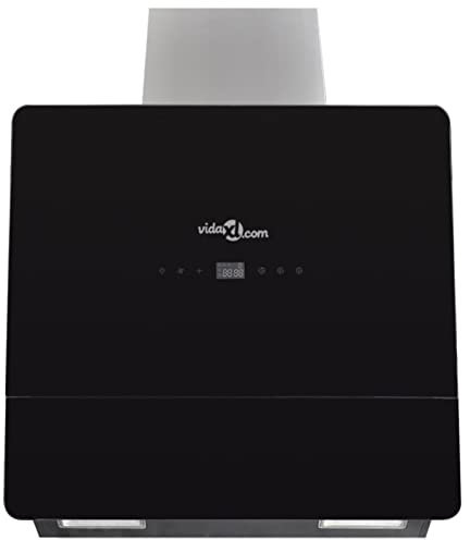 Sufrk Campana extractora Vidrio Templado Negro con Pantalla 600 mm Extractor Cocina Grupo Filtrante