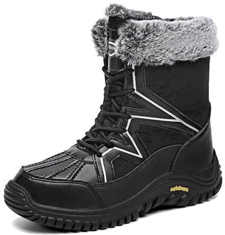 Stivali da donna a gambo lungo, da donna, in pelle, isolati, per donna, colore nero, Nero , 41 EU