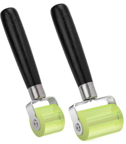2 Stück Andrückroller, Andrückwalze, Handdruck Roller, Silikon Rolle Hitzebeständig, Gummi Andrückwalze, Andruckrolle Werkzeug, Zum Verschließen und Schweißen