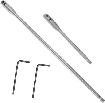 HARY 4 Stück 1/4-Zoll-Bohrerverlängerung, 15,2 cm und 30,5 cm Spatenbohrer-Set mit 2 Schlüssel-Spaten-Bit-Verlängerungs-Set für Drechsler, Möbel, Tischlerei und Bau