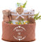 Trend Mama® | Windeltorte Boho Style | Spruch wählbar | 27 Windeln (Gr.2), Musselintuch, Socken & Waschhandschuh |Geschenk Geburt (Design| New to the Crew)