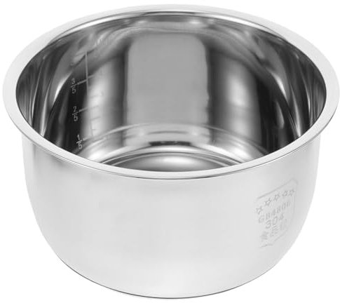 BESTonZON Rice Cooker Inner Pot Replacement, 3L Replacement Stainless Steel Non-stick Rice Cooking Container Inner Pot, Cooking Container Cooker Accessories for Rice Maker Cooker