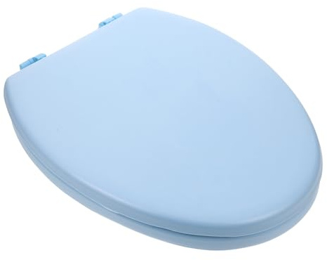 TEHAUX Siège de Toilette Allongé Mousse Confortable Abattant Wc Rembourré et Doux Support Renforcé pour Salle de Bain Design Classique Vintage Lunette Wc Épaisse et Souple