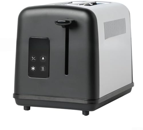 Grille-pain intelligent en acier inoxydable à 2 tranches avec écran tactile, pour bagels, muffins et gaufres, même brunissages