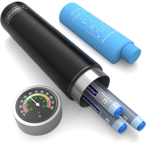 DISONCARE Insulin-Kühltasche für 1-3 Pens, mechanischer Temperaturanzeige, hält 2–8 °C über 24H, TSA medikamenten Kühlbox für Reisen mit Diabetes mit QR Medizinische Aufkleber (Schwarz)