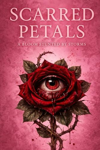 Scarred Petals: A Bloom Stunted by Storms