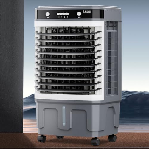 Swamp Cooler Air Conditioner Evaporative Air Cooler with Large Water Tank 4 Ice Box Remote 12H Timer 120°Oscillation Portable Cooling Fan with 3 Speeds Portable Air Conditioner for Bedroom Home