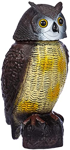 Florissa Problemlöser Wind-Wackel-Eule | Vertreibt ungebetene Gäste aus dem Garten | dekorative Garten - Eule