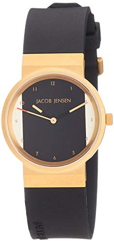 Jacob Jensen Damen-Armbanduhr New Series 744 Analog kautschuk schwarz 744