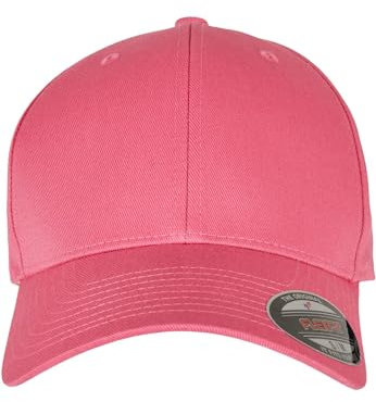 Flex fit Plain Full Cap Hot Pink Beanie Cap Peaked Hat – Please Choose Your Size - Pink - X-Large