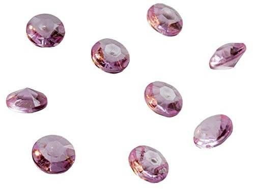 Dekosteine Diamanten 100 Stück Acryl Tischdekoration (Rosa)
