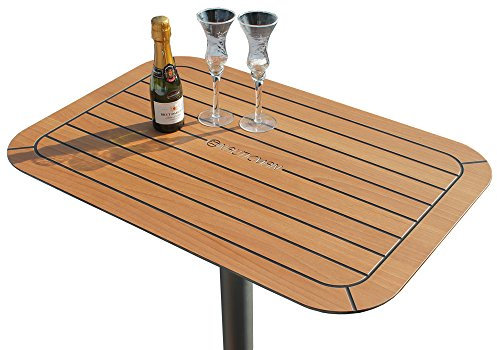 NAUTICMAN® Marine Cockpit Table en Bateau 50cm x 75cm Teck Classique