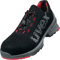 Uvex 1 gelochter Halbschuh,Sicherheitsschuhe S1 SRC, Arbeitsschuhe für Damen & Herren, Schwarz/Rot, Größe 39