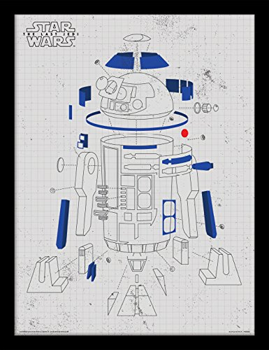 Star Wars Der letzte Jedi 'R2-D2 Explosionszeichnung' Memorabilia,30 x 40 cm