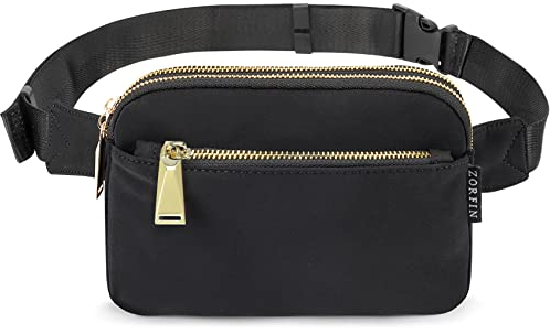 ZORFIN, Damen Hüfttasche Schwarz Schwarz Einheitsgröße
