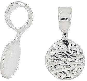 10PC Sterling Silver Glue on Pendant Bail ap.8x16mm with 4.2mm Hole