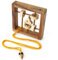 MOUSE AND CHEESE - eco-friendly solid wood puzzle from 8 years old, CE standards. Difficulty 6/6. Brand LEDELIRANT, illustrated solution provided in English. Wooden brain teaser.