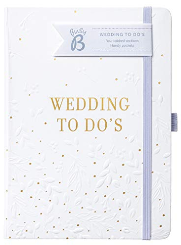 BusyB Buch für anstehende Aufgaben vor der Hochzeit – weiß-goldener Hochzeitsorganizer im A5-Format 1345 One Size