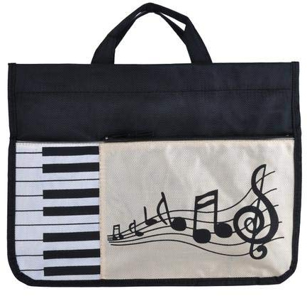 Sacoche pour Partitions Paquet De Partitions De Style Piano Clavier Sac À Musique en Lin Coton Paquet De Musique Portable avec Bandoulière