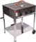 Barbecue à gaz professionnel 55510 + kit barbecue 511 + chariot 512 Set de 5 cocottes à gaz en acier inoxydable 10 kW 3 feux
