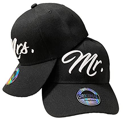 J26 NY Mr. & Mrs. King & Queen Snapback USA Cap Kappe Basecap Baseball Mütze Trucker Sport Cappy verstellbar Kult Partner Look (Mr. & Mrs. Set)