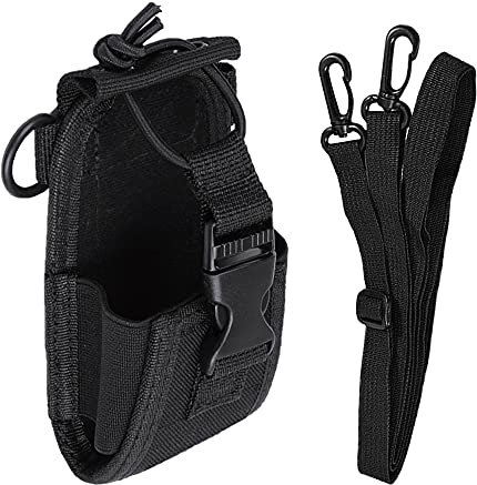 Walkie Talkie Nylon Radio Case Universal Pouch Bag Holster Case MSC-20C for GPS Kenwood Yaesu Icom Motorola Baofeng UV5R UV82 TYT UV5RA HYT 888S Retevis H777 Two Way Radio(MSC-20C 1 Pack)
